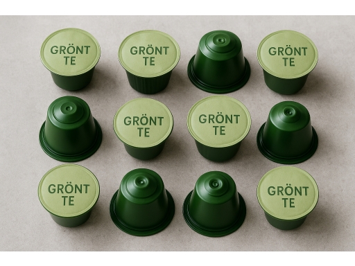Olika sorters Grönt te kapslar