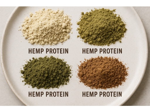Olika sorters Hampaproteinpulver