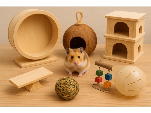 Olika sorters Hamsterleksaker