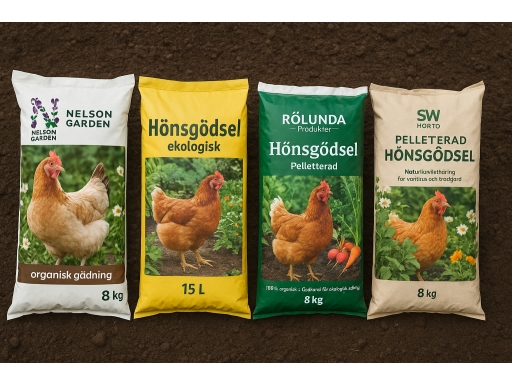 Olika sorters Hönsgödsel