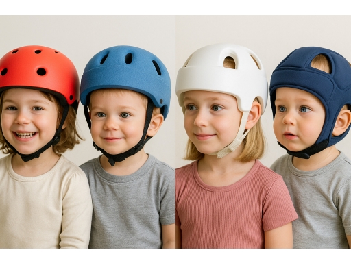 Olika sorters Huvudskydd barn