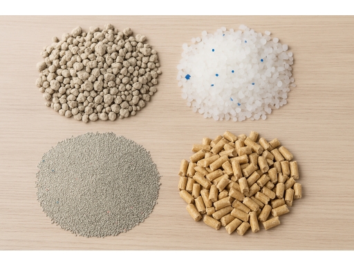 Olika sorters Kattsand