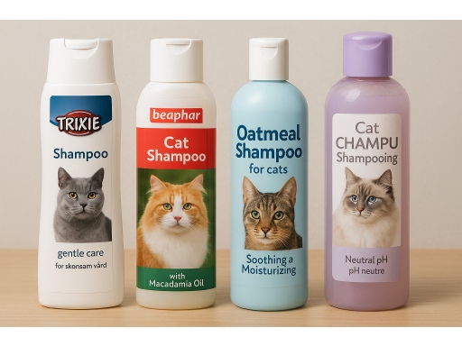 Olika sorters Kattschampo