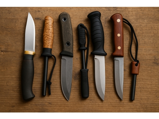 Olika sorters Kniv med Tändstål