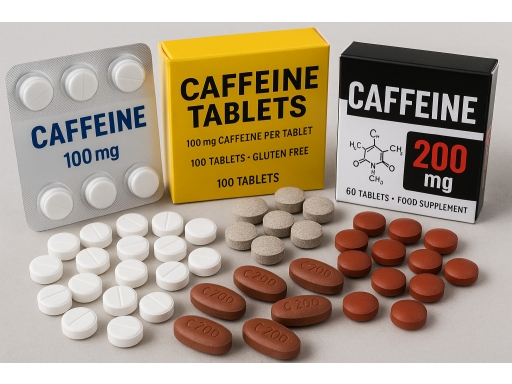 Olika sorters Koffeintabletter