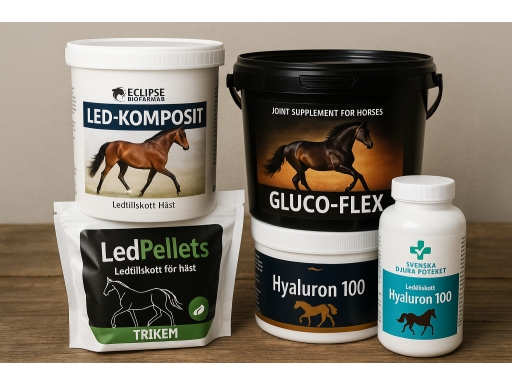 Olika sorters Ledtillskott häst