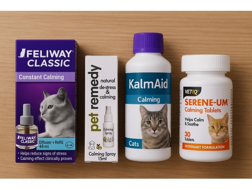 Olika sorters Lugnande till katt