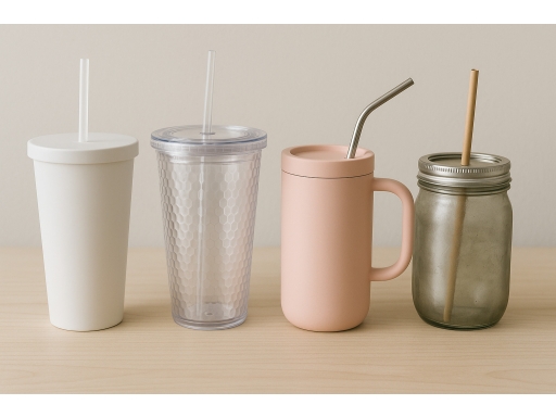 Olika sorters Mugg med sugrör