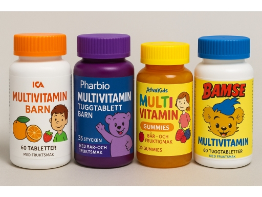 Olika sorters Multivitamin barn