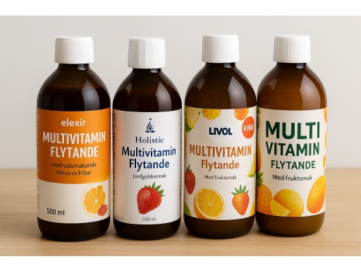 Olika sorters Multivitamin Flytande