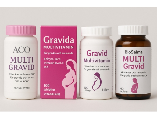 Olika sorters Multivitamin gravid