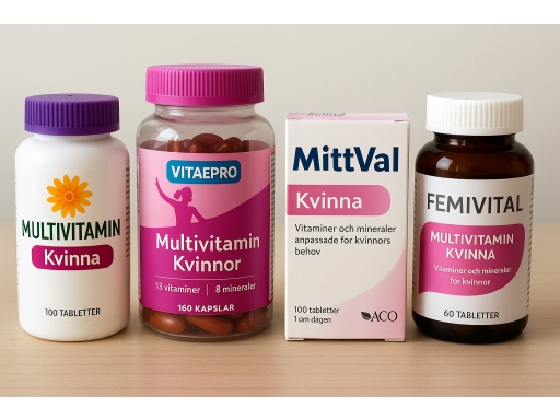 Olika sorters Multivitamin kvinna