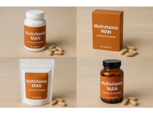 Olika sorters Multivitamin man