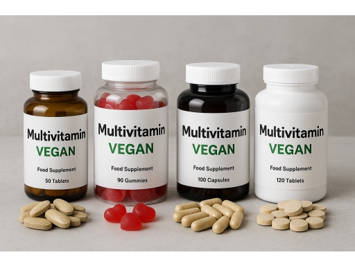 Olika sorters Multivitamin Vegan