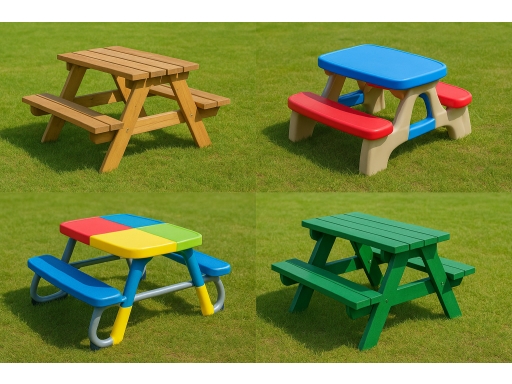 Olika sorters Picknickbord barn