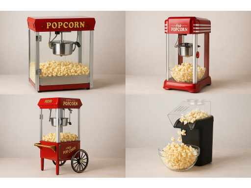 Olika sorters Popcornmaskin