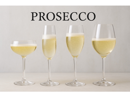 Olika sorters Proseccoglas