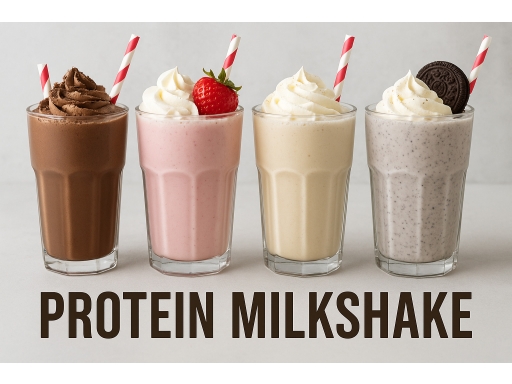 Olika sorters Proteinmilkshake