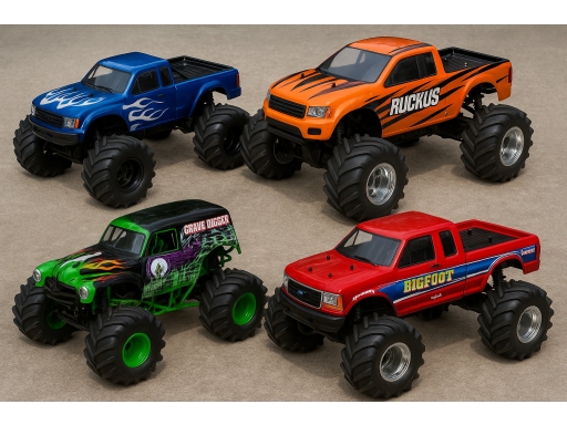 Olika sorters Radiostyrd monstertruck