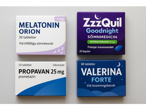 Olika sorters Receptfria sömntabletter