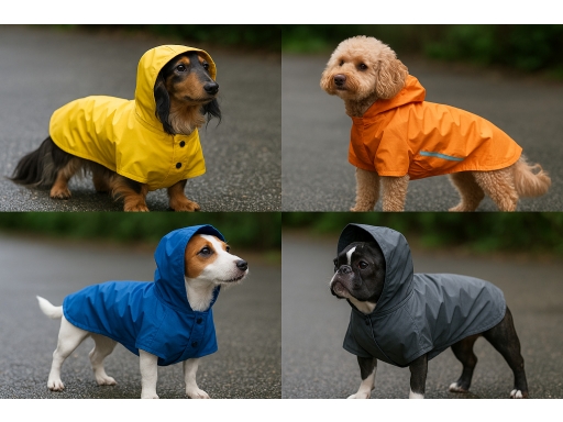 Olika sorters Regnjacka hund