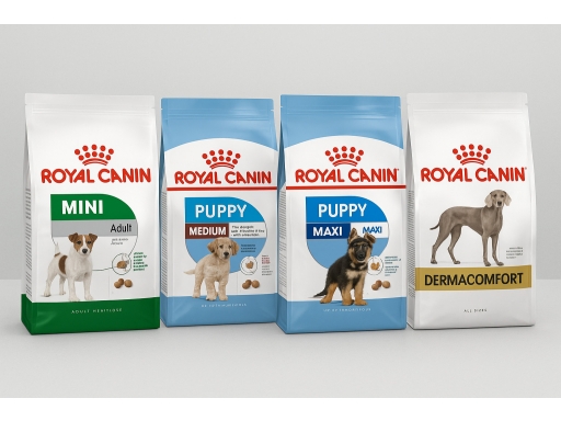 Olika sorters Royal canin hundfoder