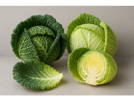 Olika sorters Savoykål