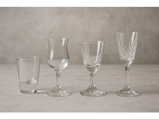 Olika sorters Snapsglas