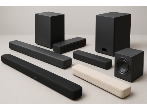 Olika sorters Soundbar med subwoofer