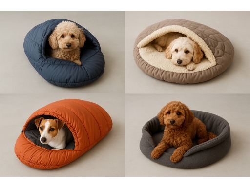 Olika sorters Sovsäck hund