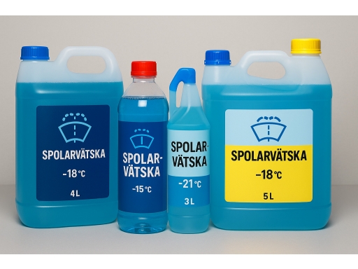 Olika sorters Spolarvätska