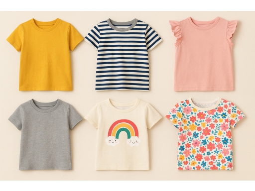Olika sorters T-shirt barn
