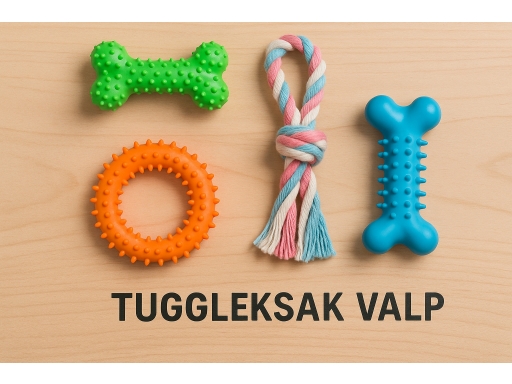 Olika sorters Tuggleksak valp
