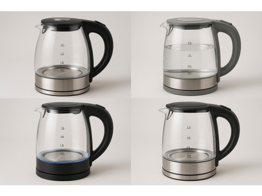 Olika sorters Vattenkokare i glas