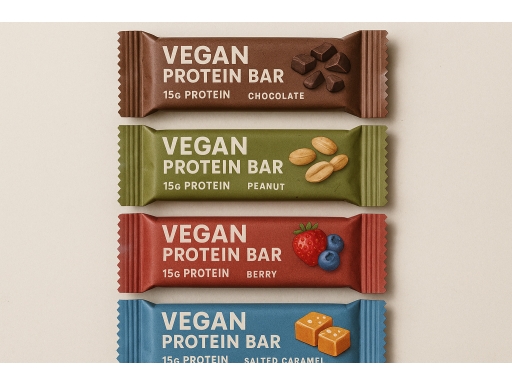 Olika sorters Vegansk Proteinbar