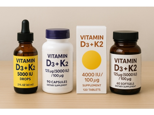 Olika sorters Vitamin d3 k2