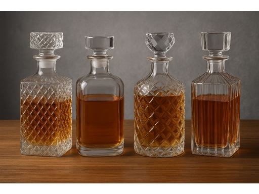 Olika sorters Whiskey karaff