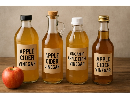Olika sorters Äppelcidervinäger