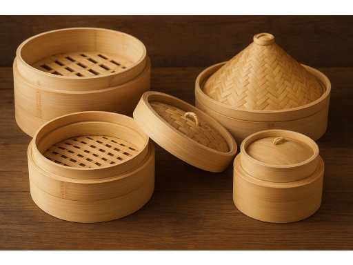 Olika sorters Ångkokare i bambu