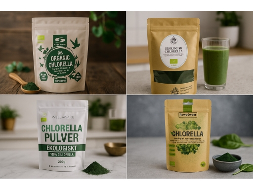 Produktguide testar Chlorellapulver