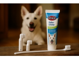 Produktguide testar  Tandvårdskit med tandkräm och tandborste för hund