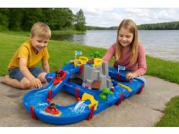 Produktguide testar AquaPlay Mountain Lake Fyra Lekstationer Kanalsystem