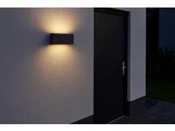 Produktguide testar Bente - kantig utomhusvägglampa, grafit