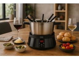 Produktguide testar Caso Fondue Induktion svart stål med 8 gafflar