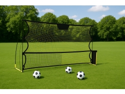 Produktguide testar Fotbollsnät med rebounder svart och gul