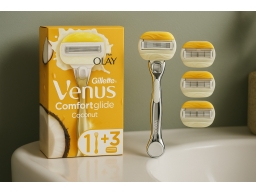 Produktguide testar Gillette Venus Comfortglide Coconut plus Olay Rakhyvel 3 Blad