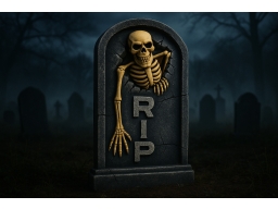 Produktguide testar Gravsten RIP Skelett