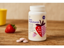 Produktguide testar Hjärtats Barn Multivitamin tuggtablett med jordgubbsmak