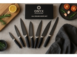 Produktguide testar Keramik-stål-hybrid Onyx Cookware™ 6-delar All-round Knivset