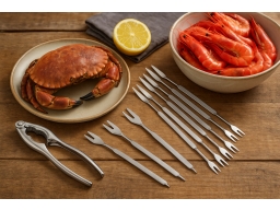 Produktguide testar Kitchen Craft Skaldjursset 8 delar 2 knäckare 6 gafflar Rostfritt Stål